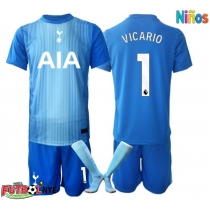 Camiseta Tottenham Hotspur Guglielmo Vicario #1 Portero Visitante Equipación para niños 2025-26 manga corta (+ pantalones cortos)